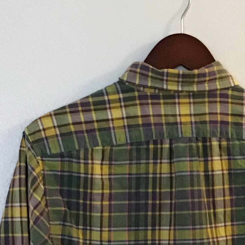 J. Crew | Long Sleeve Madras Button Down | Classic Fit | Size Medium - Picture 3 of 3
